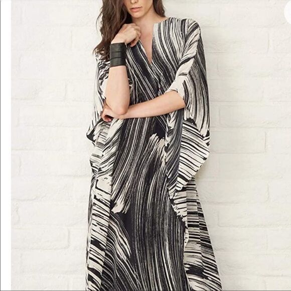 NEW Striped Kaftan Cover Up Dress - Picture 2 of 8